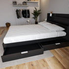 Nexera Hunter 2-Drawer Storage Bed - Queen Size - Black-Easy Assembly and Delivery: Hassle-free assembly, doorstep delivery for a convenient bedroom upgrade