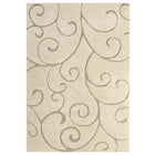Modway Jubilant Burgeon Scrolling Vine Shag Area Rug - 5 ft W x 8 ft L - Creame/Beige-Burgeon Scrolling Vine Shag Area Rug