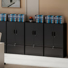 HOMCOM Metal Storage Cabinet with Locks - Black-Versatile for books, files, documents, tools and more