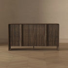 Manhattan Comfort Novara 60" Contemporary 4-Door Sideboard - Jacobean Walnut-30 Day Limited Manufacturer's Warranty