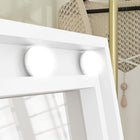 HOMCOM Full Length Mirror with Lights Adjustable Angles - 18.4" W x 60.2" H - White-MDF frame with supportive legs ensures stability 