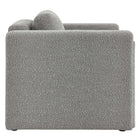 Modway Visible Boucle Fabric Armchair - Light Grey-Non-Marking Foot Pads