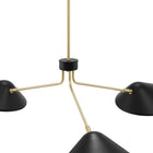 Modway Journey 3-Light 14" Arm Pendant - Black-Bulbs: 3 E26 40W Max (Not Included)