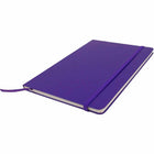 JAM Paper Hardcover Large Journal Notebook with Elastic - 70 Lined Sheets - 5 7/8" x 8 1/2" - Purple-Quantity: Sold Individually | 70 ruled / lined paper pages.
