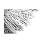 Globe Commercial Products 12 oz Synthetic Yacht Mop - 54" Handle - White-Made from anti-shrink synthetic blended yarns