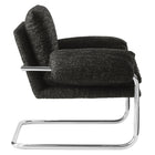 Modway Ansel Boucle Fabric Accent Chair - Charcoal-Overstuffed Cushion