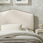 Modway Cosette Performance Velvet Twin Size Headboard - Alabaster-Contrast Piping Trim