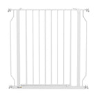 PawHut 30"- 34" Extra Wide Dog Gate with Double Locking System - White-Bottom lock block for added stability