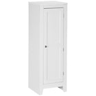 HOMCOM 40" H Kitchen Pantry Cabinet with Adjustable Shelves and Single Door for Dining Room - White-Two 3-level adjustable shelves offer versatile storage options 