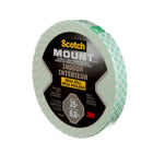 Scotch Mount Indoor Double-Sided Mounting Tape Mega Roll - 0.75 in W x 350 in L-Intended for indoor use only
