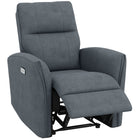 HOMCOM Power Recliner with USB Ports - Charcoal Grey-7.9" (20 cm) thick seat delivers superior plush comfort  