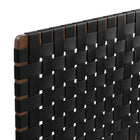 Modway Sparta Weave Vegan Leather Queen Headboard - Walnut Black-Assembly Required
