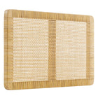 Modway Sandy Wall Mounted Wood and Rattan Twin Size Headboard - Natural Rattan-Twin Size Headboard