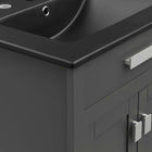Modway Laguna 24" Bathroom Vanity - Grey/Black-Soft-Close Doors