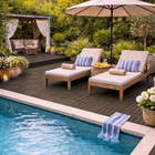 MotionGrey 4-Slat Interlocking Waterproof Outdoor Deck Tiles for Patio, Balcony and Garden - Brown - 20 Piece Set-8