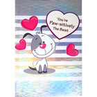 Rosedale Gold Valentine's Day Greeting Cards & Envelopes -5-1/2" x 8" - Dog - 6 Pack-Premium quality greeting cards