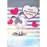 Rosedale Gold Valentine's Day Greeting Cards & Envelopes -5-1/2" x 8" - Dog - 6 Pack-Premium quality greeting cards