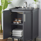 Modway Augusta 24" Bathroom Vanity - Grey/Black-8-Inch Centerset Holes