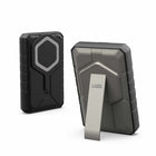 UAG Rugged Battery Pack with Kickstand for MagSafe 10K mAh 20W - Black/Titanium-Integrated metal kickstand for viewing while charging