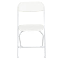 Flash Furniture HERCULES Series Premium Plastic Folding Chair - White - 10 Pack-Set of 10 White Plastic Folding Chairs