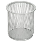 Staples Metal Mesh Pencil Cup - Silver-Durable and stylish essential for your desk and office space