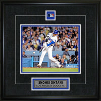 Shohei Ohtani Pin & Plate Dodgers - Framed Print - 18" x 18"-Premium 8x10 framed