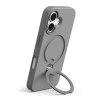 AXS PROShield Stand MagSafe Compatible Phone Case for Apple iPhone 17 - Grey-360° rotating stand for portrait or landscape viewing 