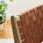 Modway Saoirse Leather Wood Dining Side Chair - Walnut/Brown - 2 Pack-Assembly Required