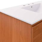 Modway Scenic 36" Wall-Mount Bathroom Vanity - Cherry/White-Assembly Required