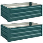 Outsunny 2-Piece Raised Garden Bed - 39" x 23" x 12"-Set of two raised beds for gardening: use together or alone
