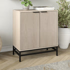Hudson&Canal Montello 28"W Accent Cabinet - Alder White-Crafted of sturdy MDF and steel materials in an alder white finish