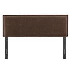 Modway Camille Upholstered Linen Blend King Size Headboard - Cocoa-Flanged Border