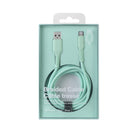 Basic Tech 6 foot Lightning Braided Cable - Mint-Includes organization strap