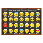 Ashley Productions Smart Poly Chart - 13" x 19" - Emotions Icon How Are You Feeling - 10 Pack-Write-on/wipe-off surface, use with dry erase or water based markers and washable crayons