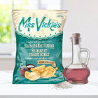 Miss Vickie's Sea Salt & Malt Vinegar Kettle Cooked Potato Chips - 40g - 40 Pack-Made with Canadian potatoes