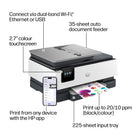 HP OfficeJet Pro 8125 All-in-One Printer - White-Automatic document feeder and HP Wolf Essential Security help boost productivity