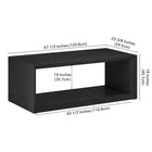 Hudson&Canal Osmond 48"W Rectangular Coffee Table - Black Grain-8