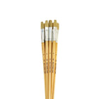 DBLG Imports Eterna 579 Long Handle Flat Poster Brush - Size 8 - 12 Pack-Long varnished wooden handle