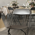 Flash Furniture HERCULES Series Premium Plastic Folding Chair - Black - 10 Pack-10