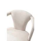 Manhattan Comfort Palmer 22.8" Mid-Century Modern Tweed Upholstered Dining Armchair - Ivory-Unique and Comfortable Back Design
