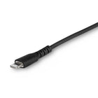 StarTech Durable USB-C to Lightning Cable - 3' - Black-APPLE MFI CERTIFIED: USB-C to lightning adapter cable for guaranteed fast & reliable charge/sync from USB-C charger port for lightning devices including iPhones Pro/Max/Mini/XR up to iPhone 14, iPad Air, iPad, iPad Mini
