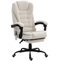Vinsetto 7-Point Vibration Massage Office Chair with Footrest and Swivel Wheels - Beige | staples.ca Vinsetto 7-Point Vibration Massage Office Chair with Footrest and Swivel Wheels - Beige | staples.ca