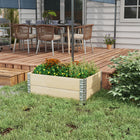 Outsunny Wooden Raised Garden Bed Kit - 45" L x 31.5" W x 15" H - Natural-Varnished fir wood, stable enough for reliable outdoor use 
