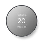 Google Nest Thermostat - Charcoal-2.4" QVGA IPS liquid crystal display (240 x 320 pixels) with digital brightness enhancement film and mirrored glass lens
