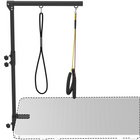 PawHut Dog Grooming Arm with Clamp - Adjustable - 18.9" - 32.3"- Black-Dog grooming arm secures head and hips for calmer home washing
