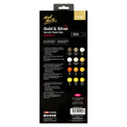Mont Marte Gold and Silver Acrylic Paint 12-Piece Set - Metallic-Includes 12 x 36 mL, 1.2 US fl oz tubes for a total of 432 mL of paint