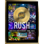 Rush 40th Anniversary Tour with Gold 45 - Framed Print - 16" x 18"-Premium music memorabilia