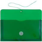JAM Paper #10 Plastic Envelopes with Button and String Tie Closure, 5.25 x 10, Green Poly, 24 Pack (921B1grg)-Size: 5-1/4" x 10"