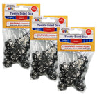 Learning Advantage Polyhedra Dice - 20 Sides - 3 Pack-ROLL YOUR WAY THROUGH NUMBER SKILLS -- Take a break from the flashcards! Try this set of 20-sided black dice next time you practice early number concepts with youngsters.