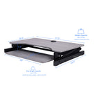 Rocelco 37" Deluxe Extra-Wide Sit to Stand Adjustable Desk Riser - Grey-No Assembly Required: Simply remove from box and place directly on existing desktop